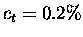 $c_t=0.2\%$