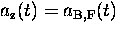 $a_{\rm z}(t)=a_{\rm B,F}(t)$