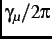 $ \gamma_{\mu}/2\pi$