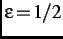 $ \epsilon \! = \! 1/2$