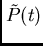 \begin{multline}\tilde{P}(t) = A\exp(-\sigma_d^2t^2/2)\int_{-\infty}^{\infty}n(f . . . 
 . . . )]\,df \\
+ A_b\exp(-\sigma_b^2t^2/2)\exp[i(2\pi f_bt+\theta_b)]
\end{multline}