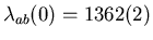 $\lambda_{ab} (0) = 1362(2) $